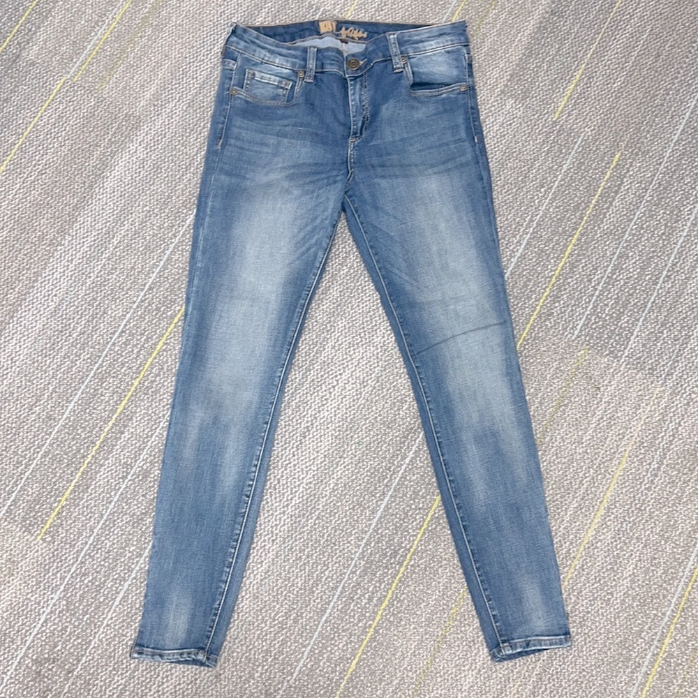 KUT From The Kloth Skinny Stretch Zip Cuff Ankle Denim Jean